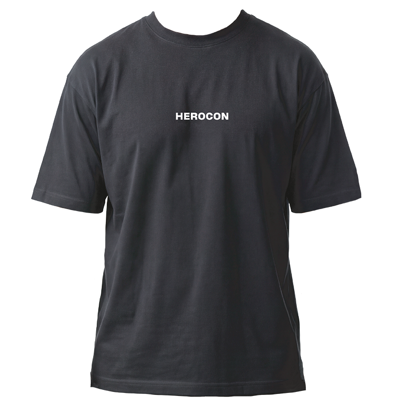 HEROCON 2026 Shirt schwarz - Simpler Aufdruck - Unisex/Männerschnitt