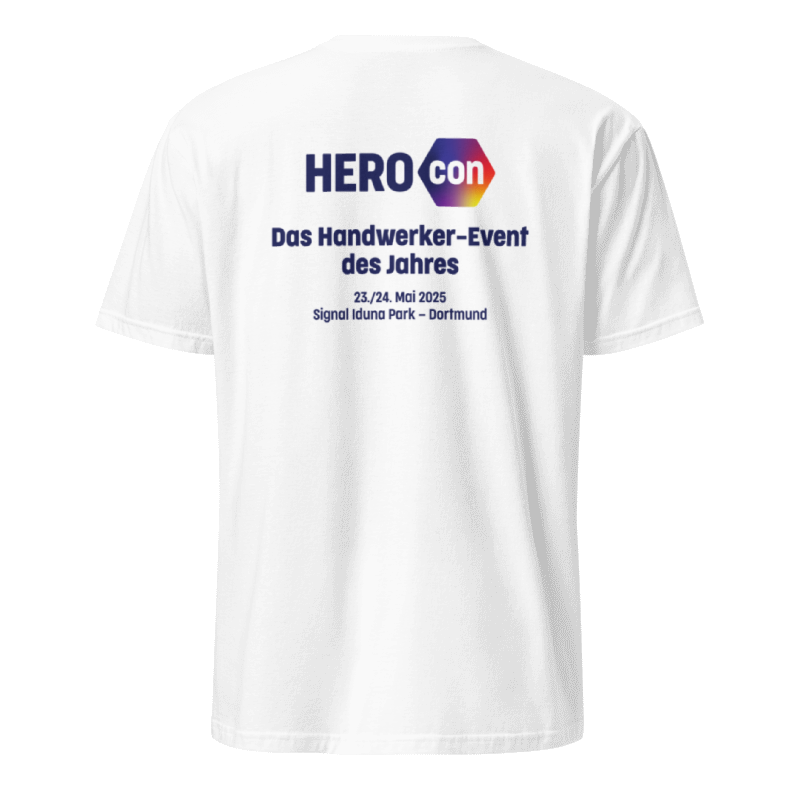 HEROcon Shirt weiß 2025 - Besucher - Unisex/Männerschnitt