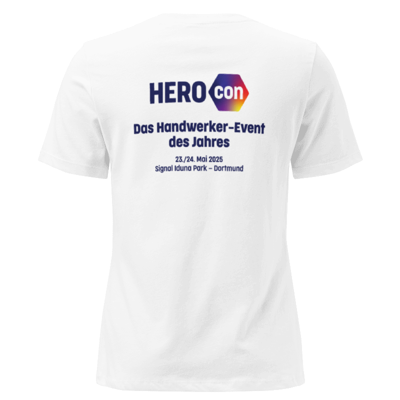 HEROcon Shirt weiß 2025 - Besucher - Frauenschnitt