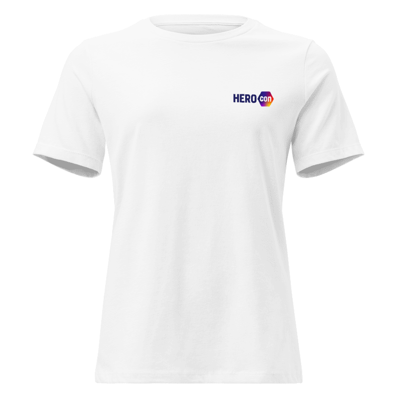 HEROcon Shirt weiß 2025 - Crew - Frauenschnitt