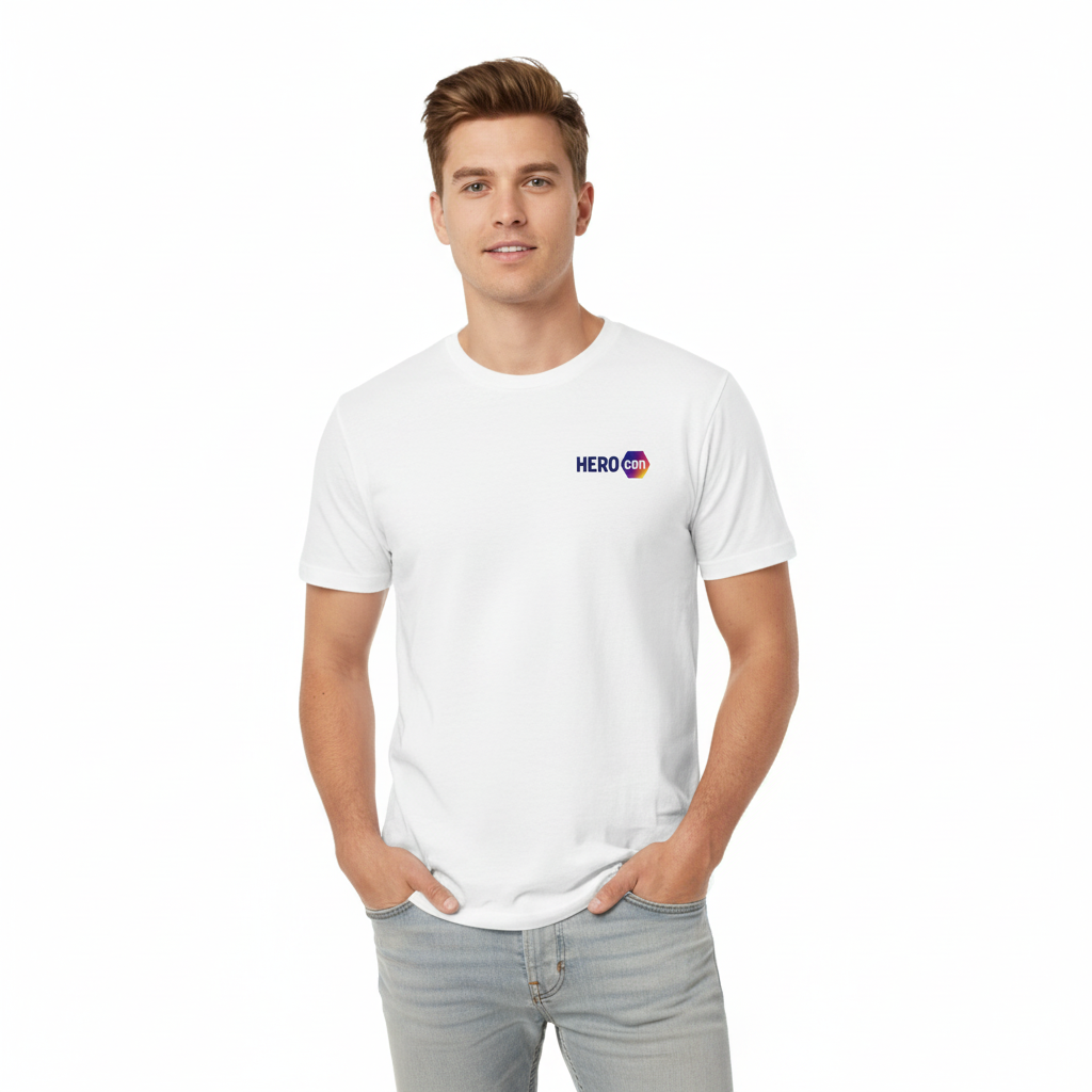HEROcon Shirt weiß 2025 - Besucher - Unisex/Männerschnitt
