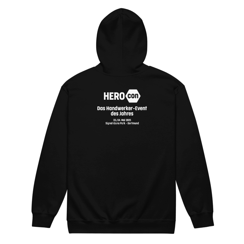 HEROcon Zip-Hoodie Schwarz 2025
