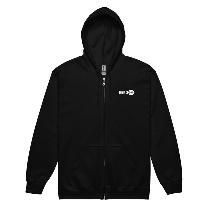 HEROcon Zip-Hoodie Schwarz 2025